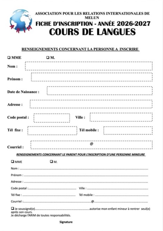 dossier inscription