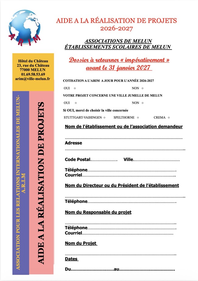 Page 1 aide aux projets