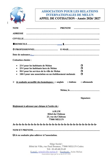 Fiche adhésion image